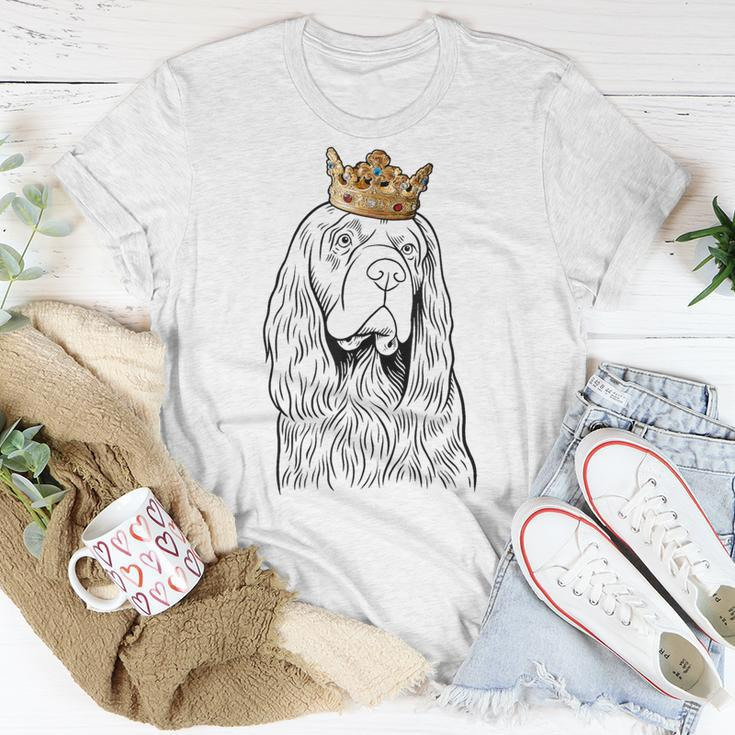 Sussex Spaniel Dog Wearing Crown T-Shirt Unique Gifts
