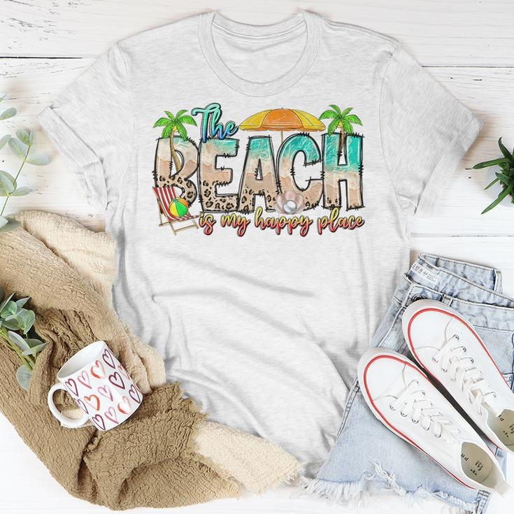 The Beach Is My Happy Place Vacation Summer Vacation Funny Gifts Unisex T-Shirt Unique Gifts