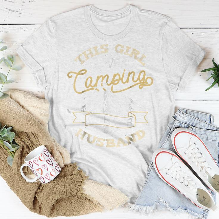 This Girl Loves Camping With Her HusbandCamper Wife Unisex T-Shirt Unique Gifts