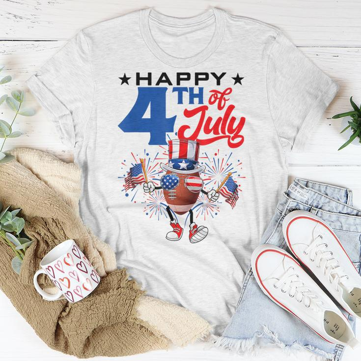 Uncle Sam Football Ball Fireworks Indepedence Day July 4Th Unisex T-Shirt Unique Gifts