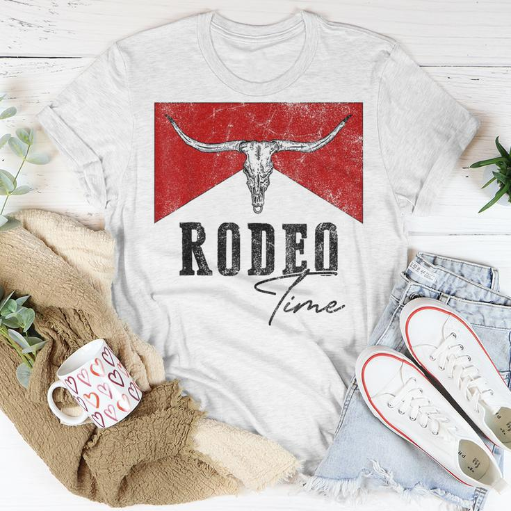 Vintage Bull Skull Western Life Country Rodeo Time Unisex T-Shirt Unique Gifts