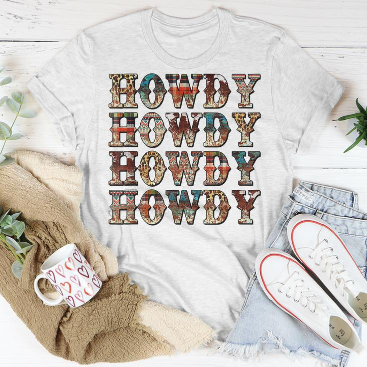 Vintage Howdy Rodeo Western Country Southern Cowgirl Cowboy Unisex T-Shirt Unique Gifts