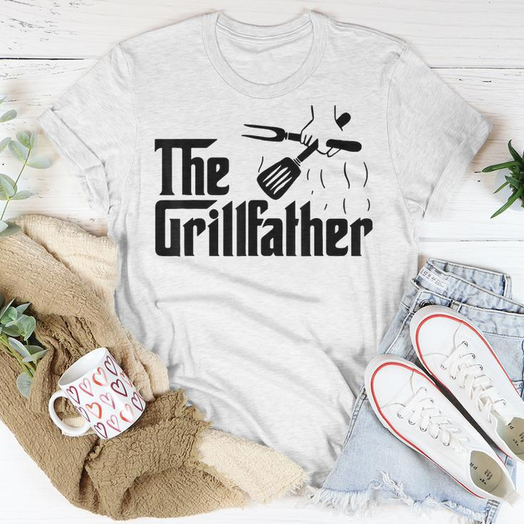 Vintage The Grillfather Funny Dad Bbq Grill Fathers Day Unisex T-Shirt Funny Gifts