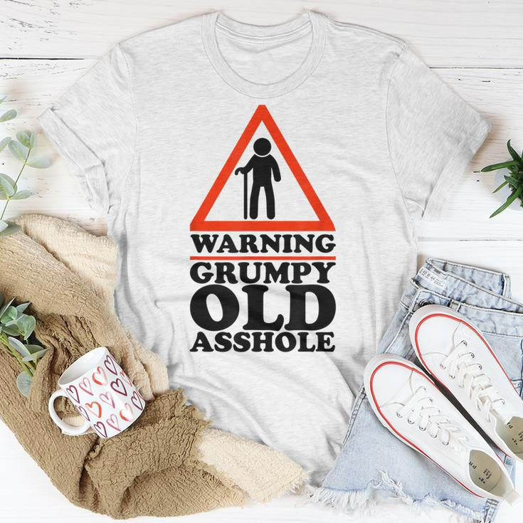 Warning Grumpy Old Asshole Funny Gen X And Baby Boomers Unisex T-Shirt Unique Gifts