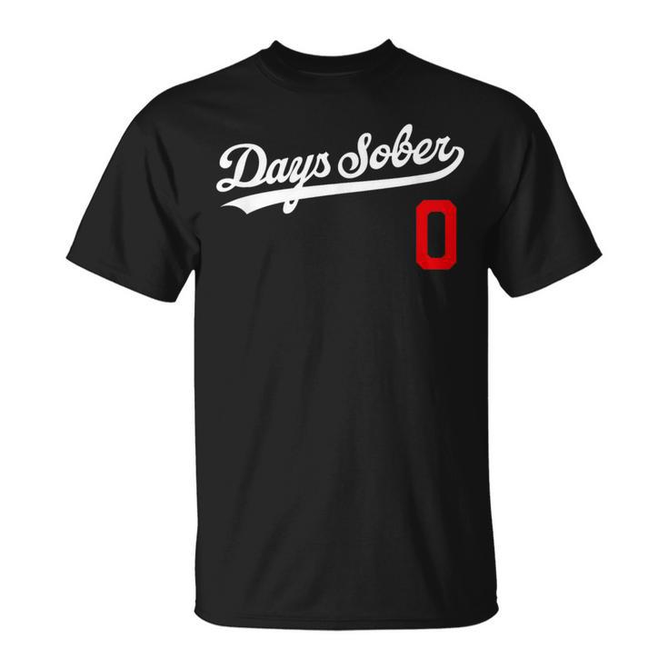 0 Days Sober Jersey Party Sports Retro Gag T-Shirt