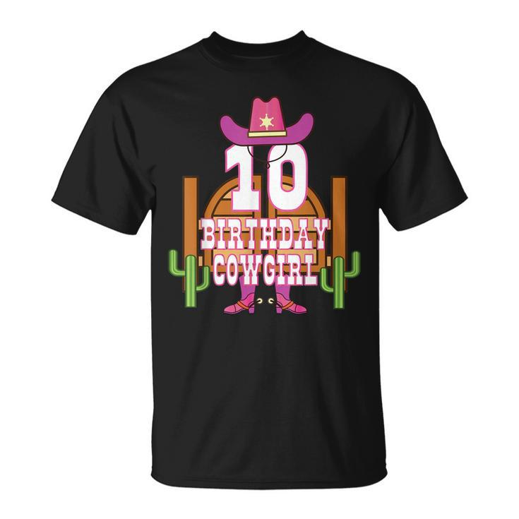 10Th Birthday Cowgirl 10 Years Old Girl Rodeo Lover Party Unisex T-Shirt