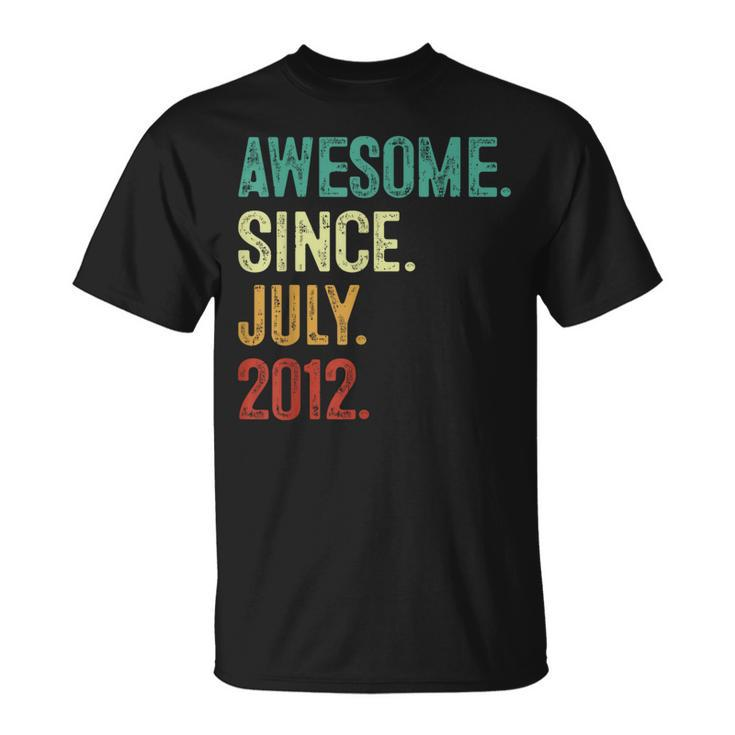 11 Year Old Awesome Since July 2012 11Th Birthday Unisex T-Shirt