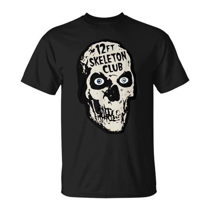 12Ft Skeleton Club Skull Halloween Spooky T-Shirt