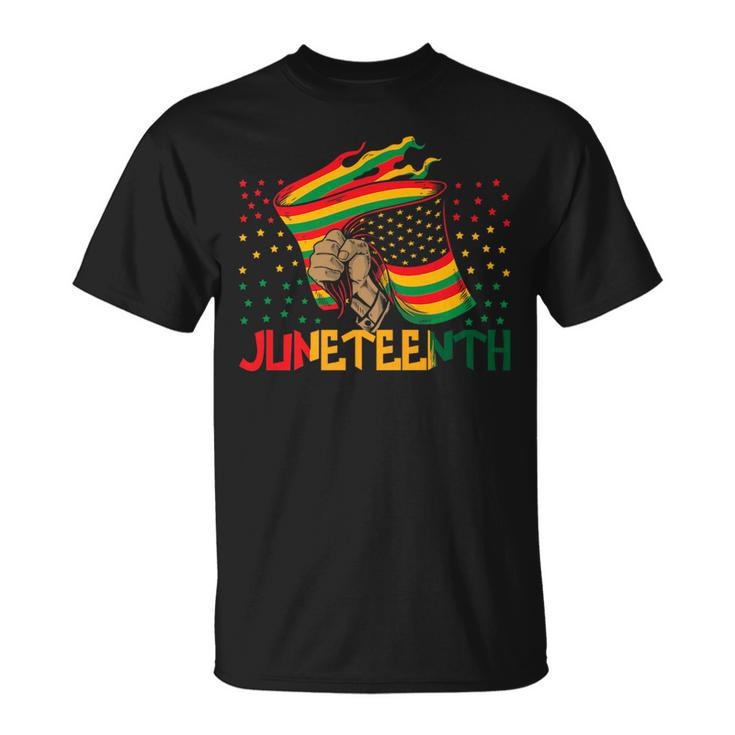 1865 Junenth Black History African American Family Flag   Unisex T-Shirt