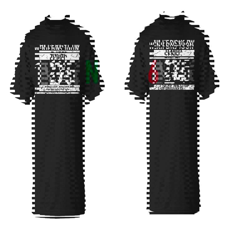 1N23456 Engranajes De Moto Motorcycle Men's Back Print T