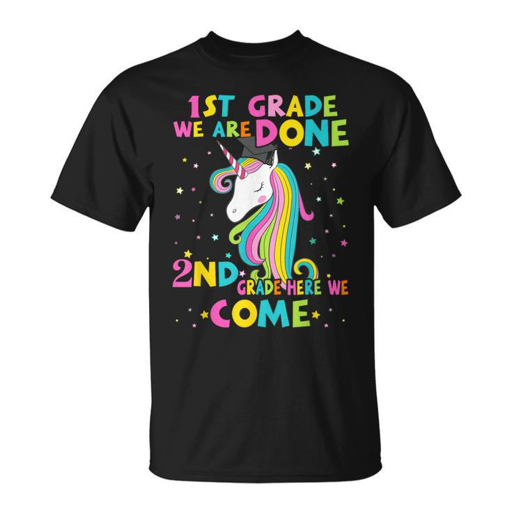 1St Grade Graduation Magical Unicorn 2Nd Grade Here We Come  Unisex T-Shirt