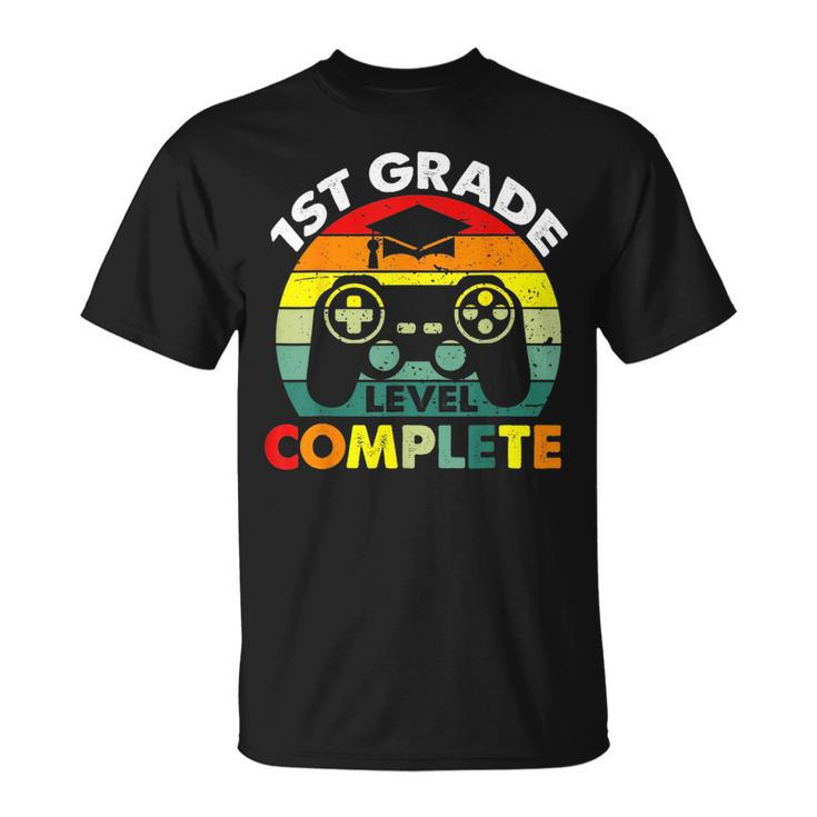 1St Grade Level Complete Gamer Last Day Of School Boys  Unisex T-Shirt
