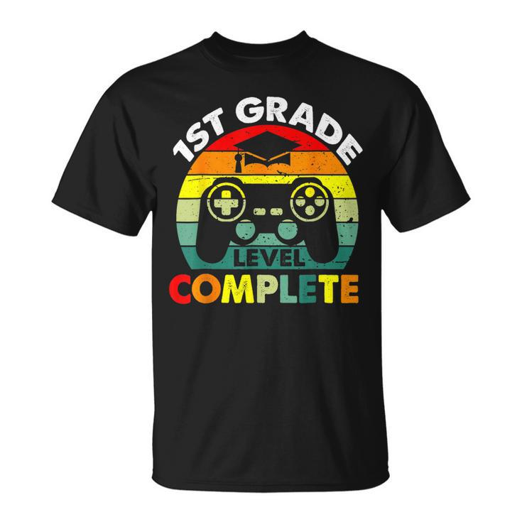 1St Grade Level Complete Gamer Last Day School Boy Vintage  Unisex T-Shirt