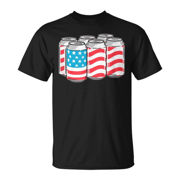 American Funny 4Th Of July Beer Patriotic Usa Flag Pride  Unisex T-Shirt
