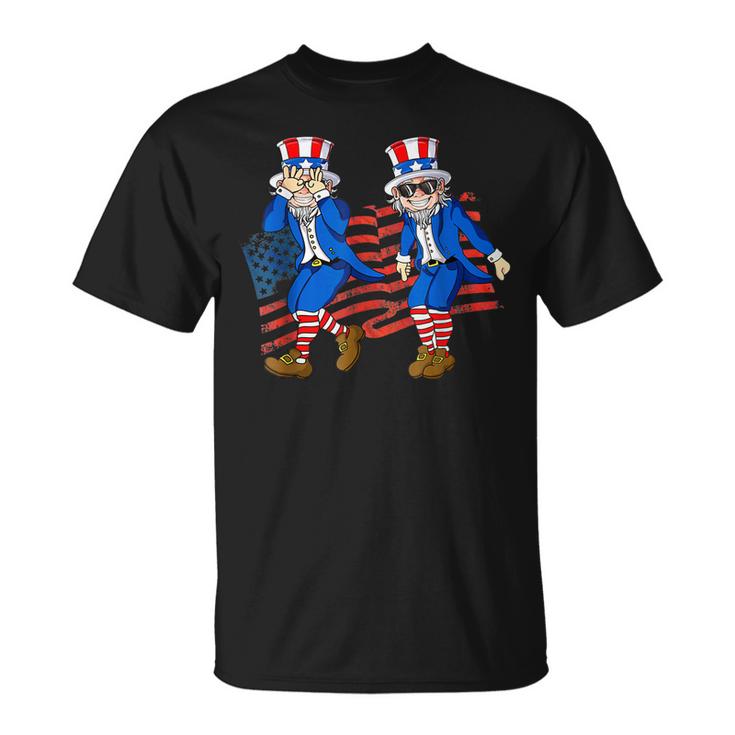 Uncle Sam Griddy Dance Funny 4Th Of July American Flag Unisex T-Shirt