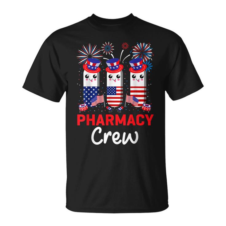 Pharmacy Crew 4Th Of July Cute Pills American Patriotic  Unisex T-Shirt