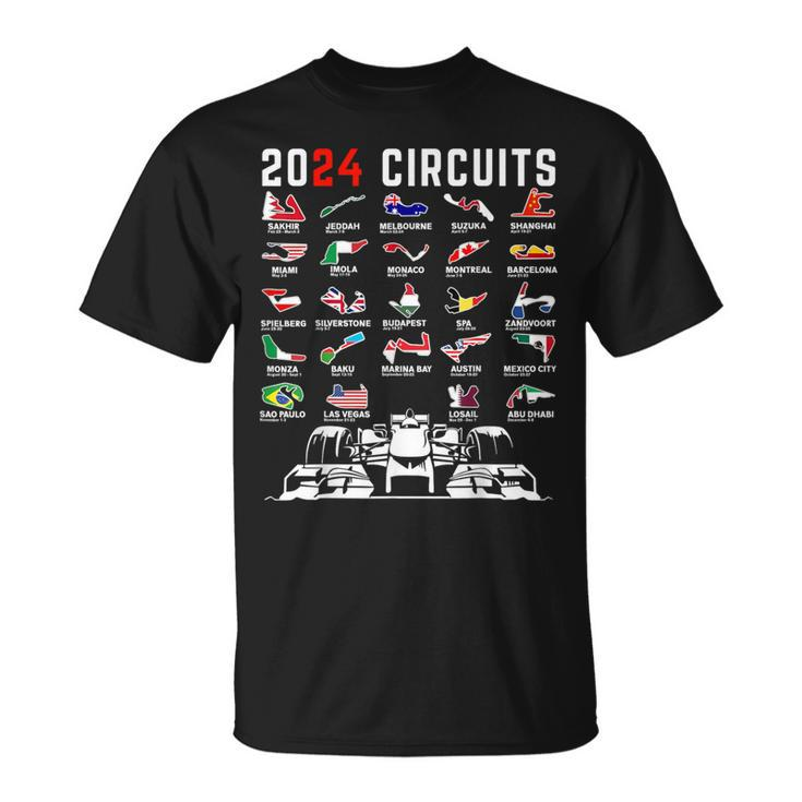 2024 Formula Racing Track Formula Car Formula Race Fan T-Shirt