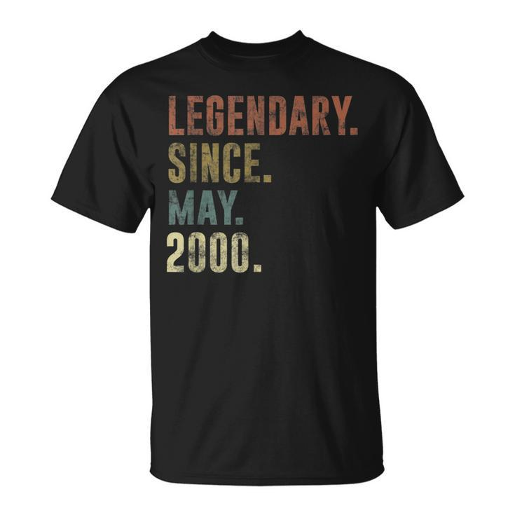 21St 2000 Birthday Gift Vintage Legendary Since May 2000 Unisex T-Shirt