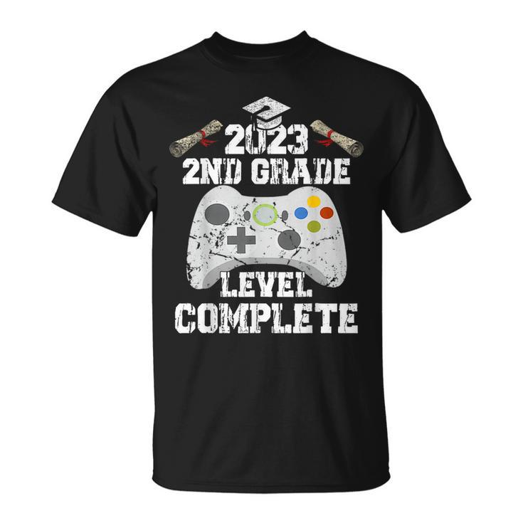 2Th Grade Graduation For Boys Him 2023 Level Complete  Unisex T-Shirt