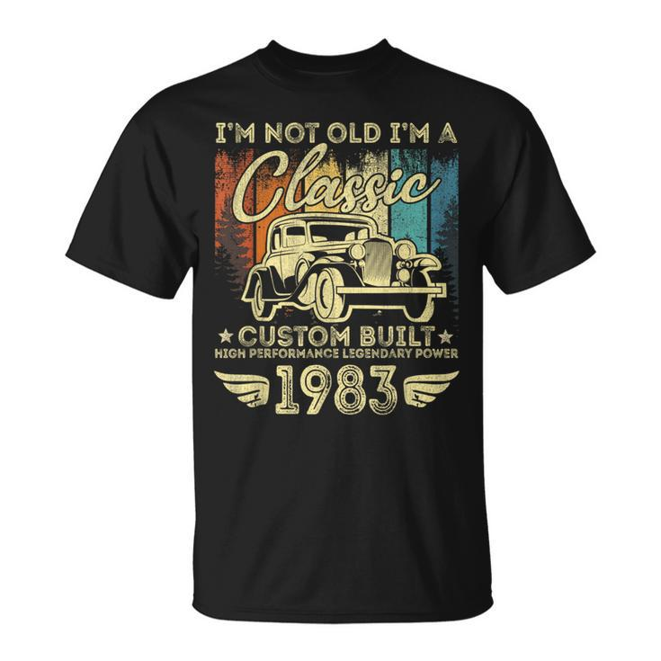 40 Year Old Vintage 1983 Classic Car 40Th Birthday Gifts  Unisex T-Shirt