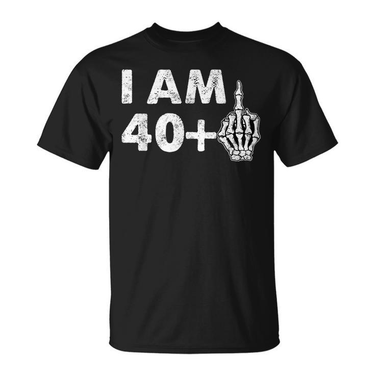 Im 41 Years Old Funny Skeleton Middle Finger 41St Birthday  Unisex T-Shirt
