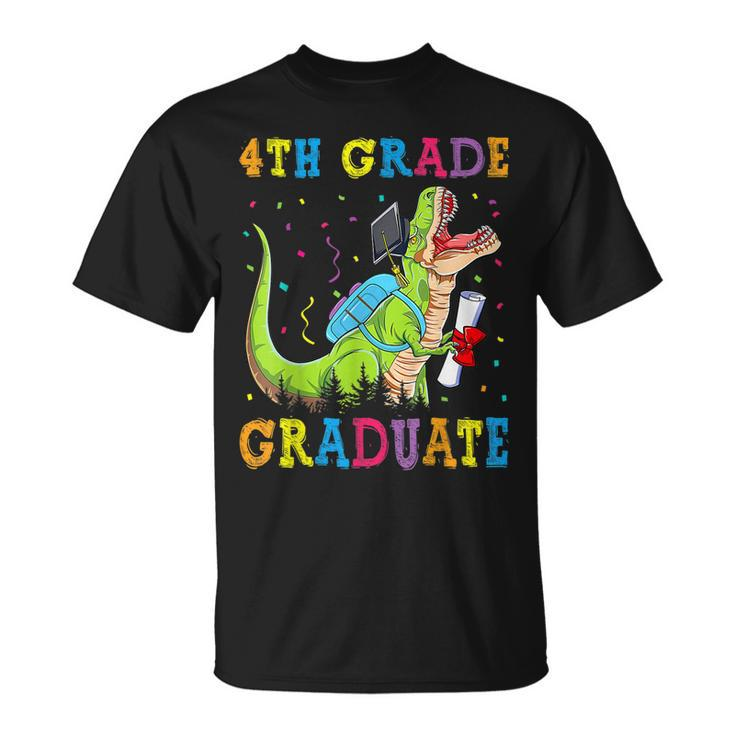 4Th Grade Graduate Dinosaur Trex 4Th Grade Graduation Unisex T-Shirt