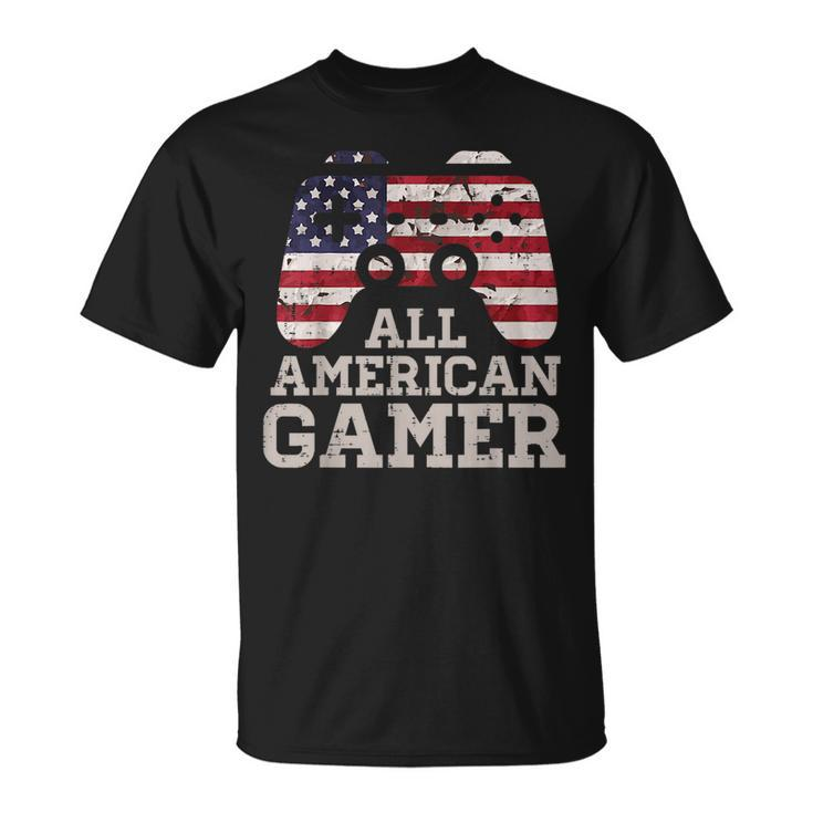 4Th July All American Gamer Patriot Men Boys Kids N Youth Unisex T-Shirt