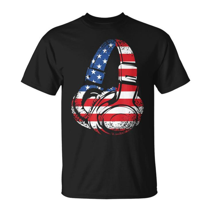 4Th Of July American Flag Gaming Patriotic Boys T-shirt