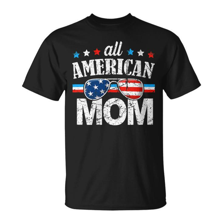 4Th Of July 2023 Patriotic All-American Mom Independence-Day  Unisex T-Shirt