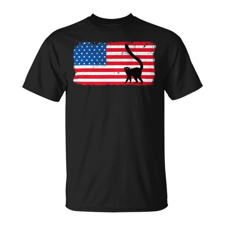 4Th Of July Animal Lemur Shirts American Flag Usa Patriotic 2 Unisex T-Shirt