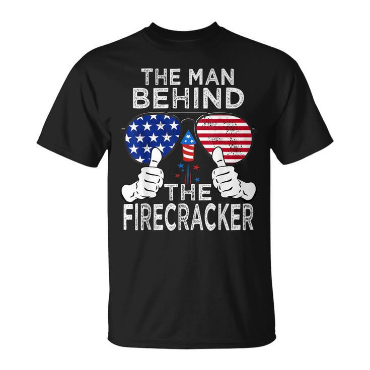 4Th Of July Dad To Be Baby Reveal Man Behind The Firecracker  Gift For Mens Unisex T-Shirt