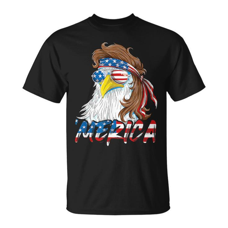 4Th Of July Eagle Mullet Merica Men 4Th Of July American Mullet Funny Gifts Unisex T-Shirt