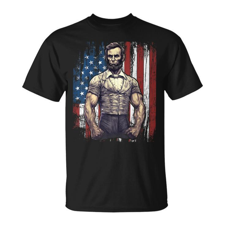 4Th Of July Patriotic Funny Abraham Lincoln Graphic July 4Th  Unisex T-Shirt