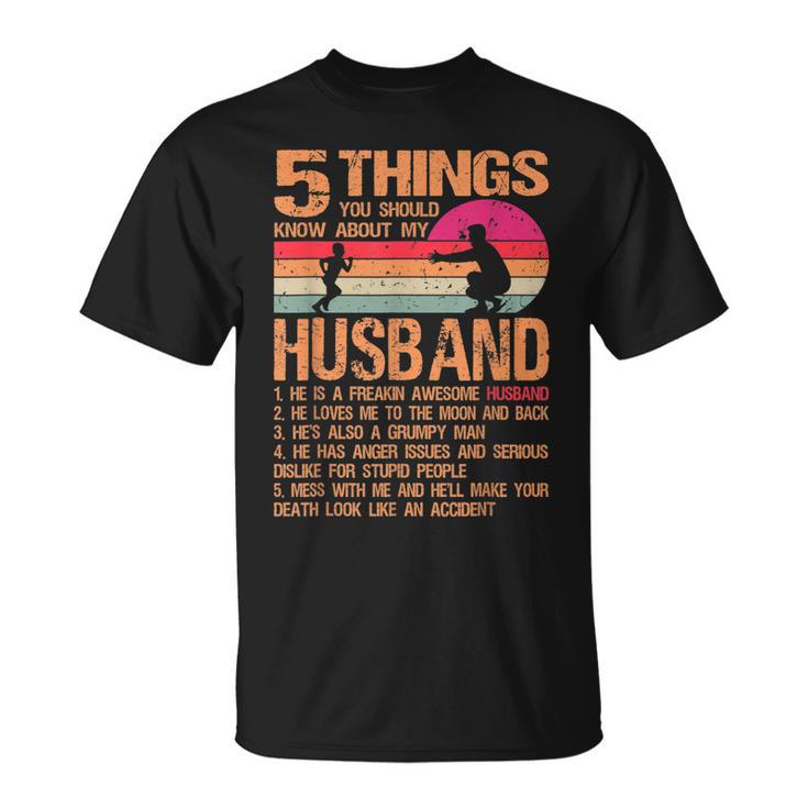 5 Things About My Husband Father Day 23 Gifts From Daughter Unisex T-Shirt