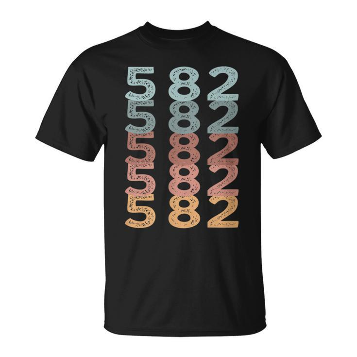 582 Pennsylvania Usa Multi Color Area Code T-Shirt