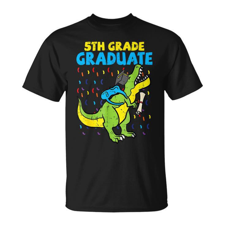 5Th Grade Graduate Dinosaur Trex Fifth Grade Graduation Unisex T-Shirt