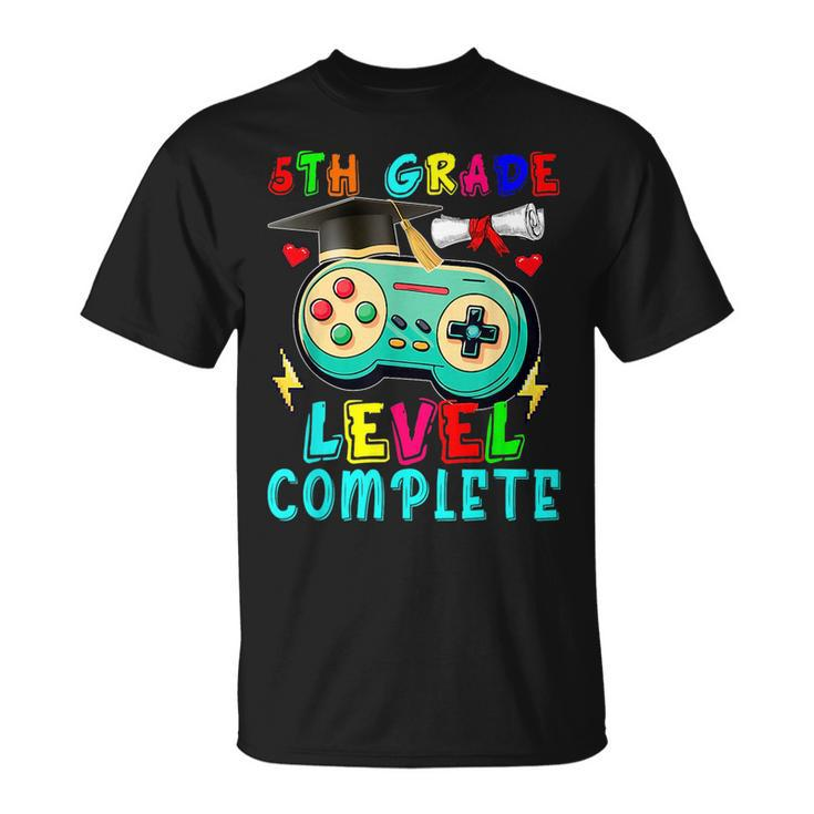 5Th Grade Level Complete Cute Game Controller Gamer Graduate Unisex T-Shirt