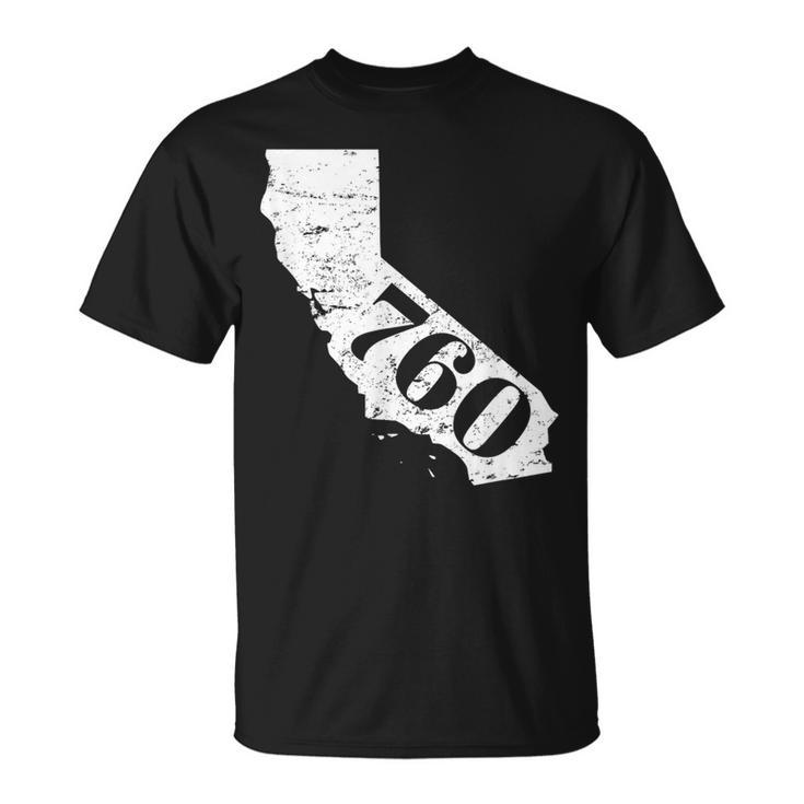 760 Area Code Barstow And Palm Springs California T-Shirt