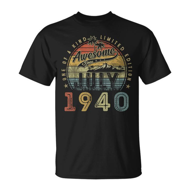 83 Year Old Awesome Since July 1940 83Rd Birthday Unisex T-Shirt
