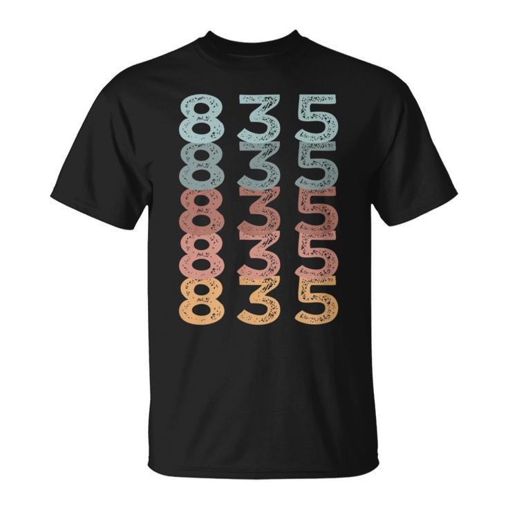 835 Pennsylvania Usa Multi Color Area Code T-Shirt