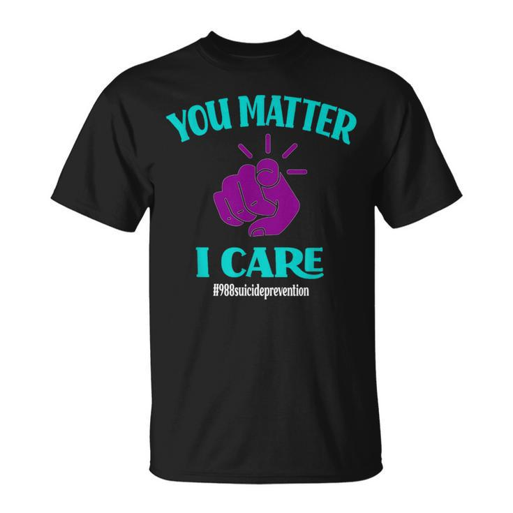 988 Suicide Prevention Awareness Semi-Colon Mental Health T-Shirt