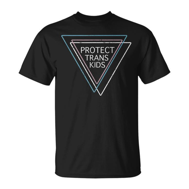 Abstract Pan Pride Triangles Protect Trans Kid Lgbt Support  Unisex T-Shirt
