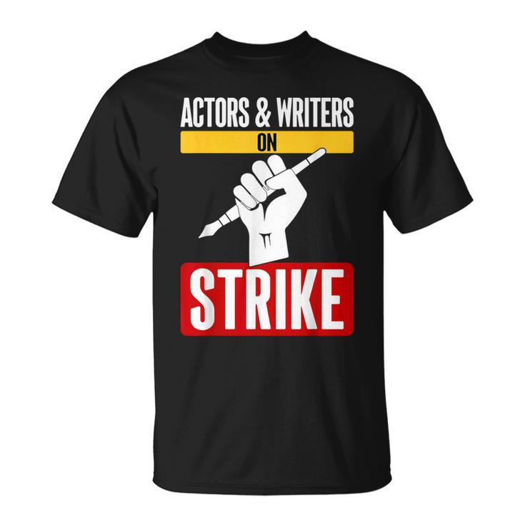Actors And Writers On Strike Fair Wages I Stand With Wga T-Shirt