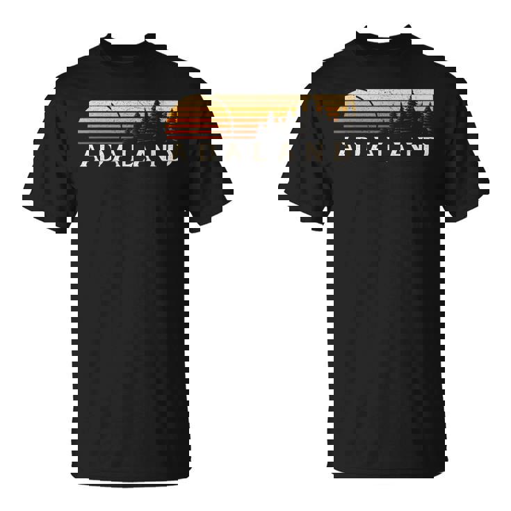 Adaland Wv Vintage Evergreen Sunset Eighties Retro T-Shirt