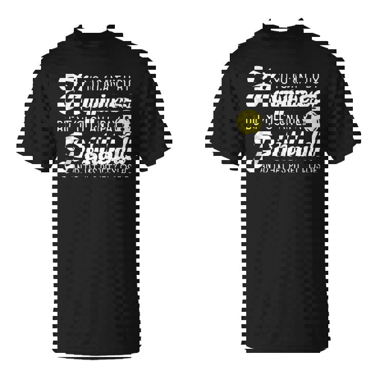 Addicted Pickleball Addict Funny Pickleball Dad Player Unisex T-Shirt