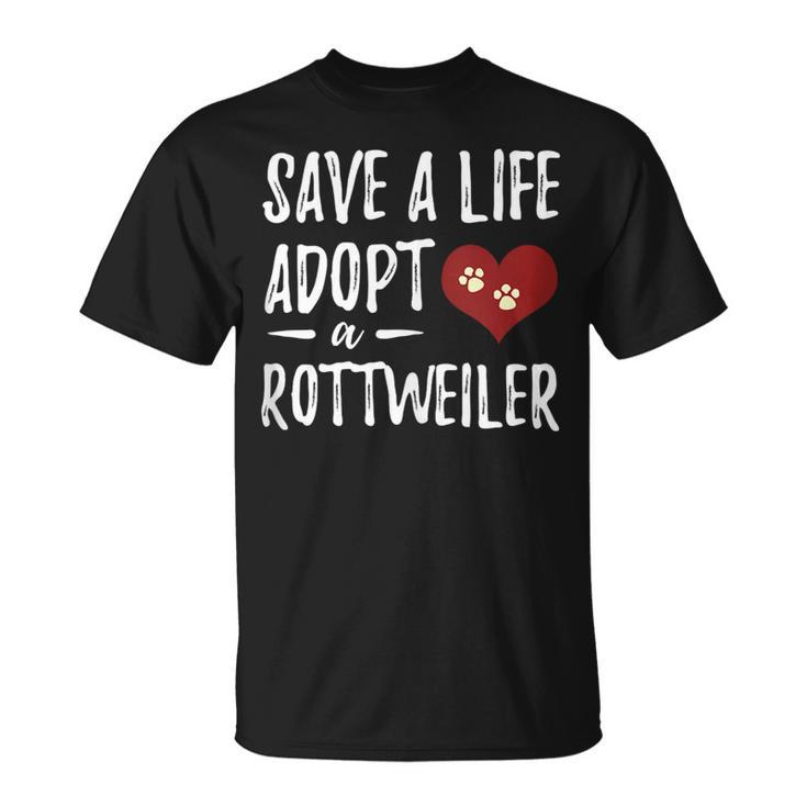Adopt A Rottweiler Funny Rescue Dog Unisex T-Shirt