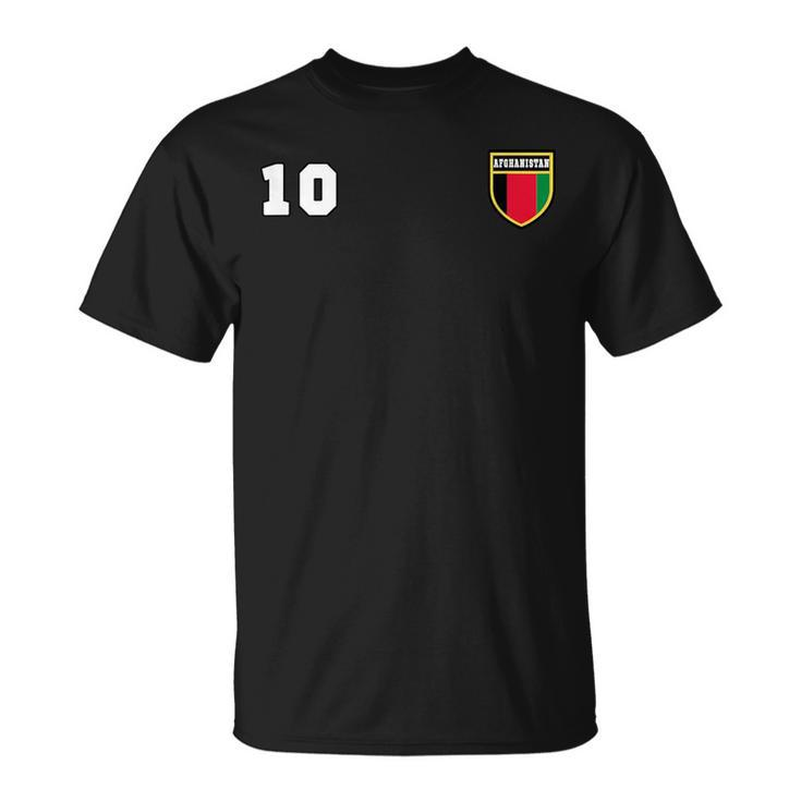 Afghanistan  Number 10 Soccer  Flag Football Kabul Unisex T-Shirt