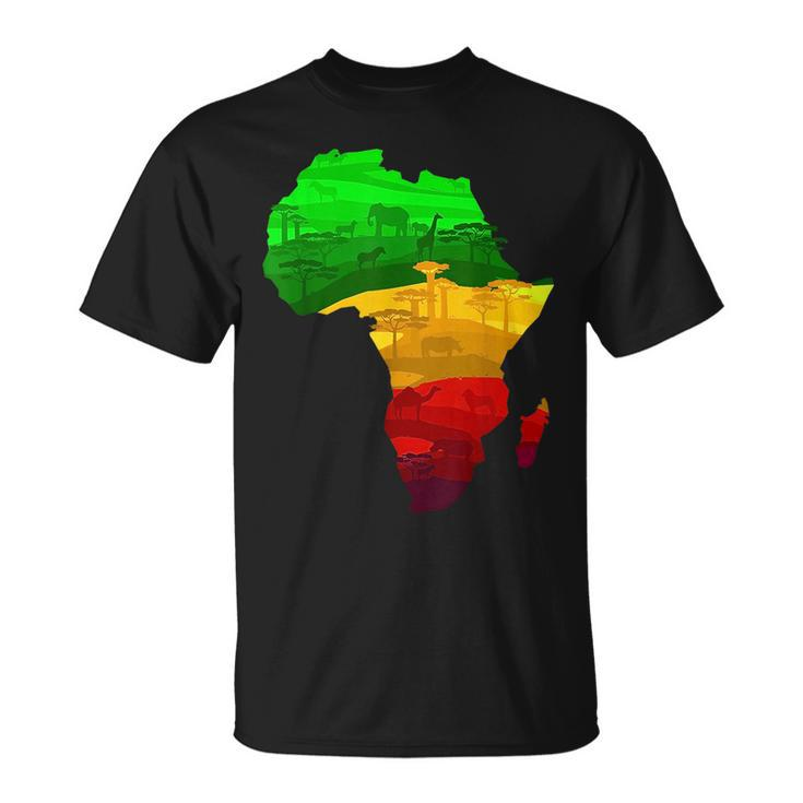 Africa Map Green Yellow Red Proud African Pride Junenth  Unisex T-Shirt