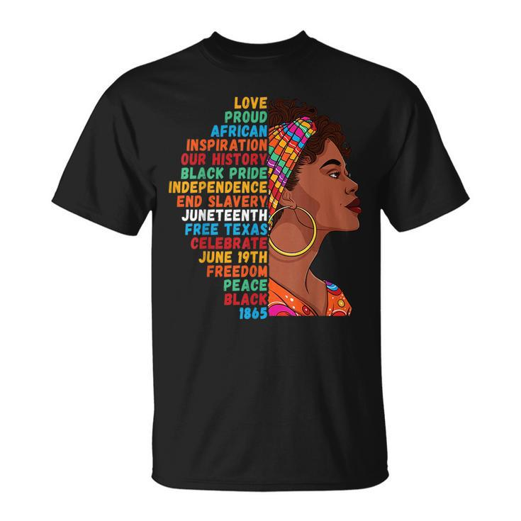 African Girl Junenth 19Th June 1865 - Black History Month  Unisex T-Shirt