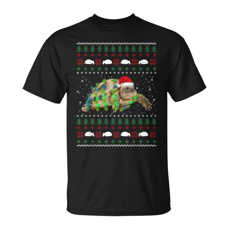 African Sulcata Tortoise Ugly Christmas Sweater T-Shirt